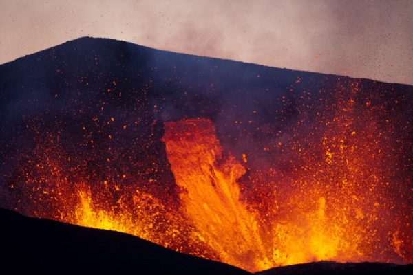 Volcanic eruption at Fimmvorduhals in Eyjafjallajokull, Iceland - eldgos á Fimmvörðuhálsi